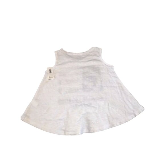 Old Navy Girl's Size 3T Tank Top Sleeveless Wild And Free Flag Graphic White New - Picture 2 of 10
